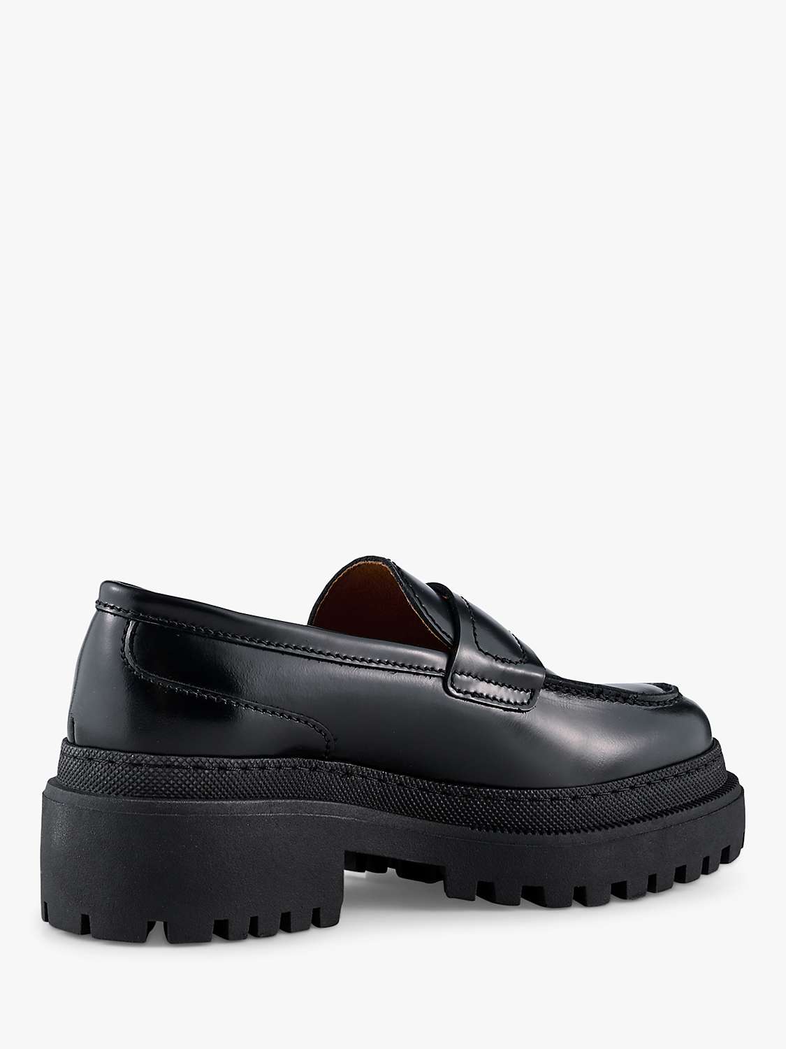SHOE THE BEAR Iona Leather Loafers, Black at John Lewis & Partners