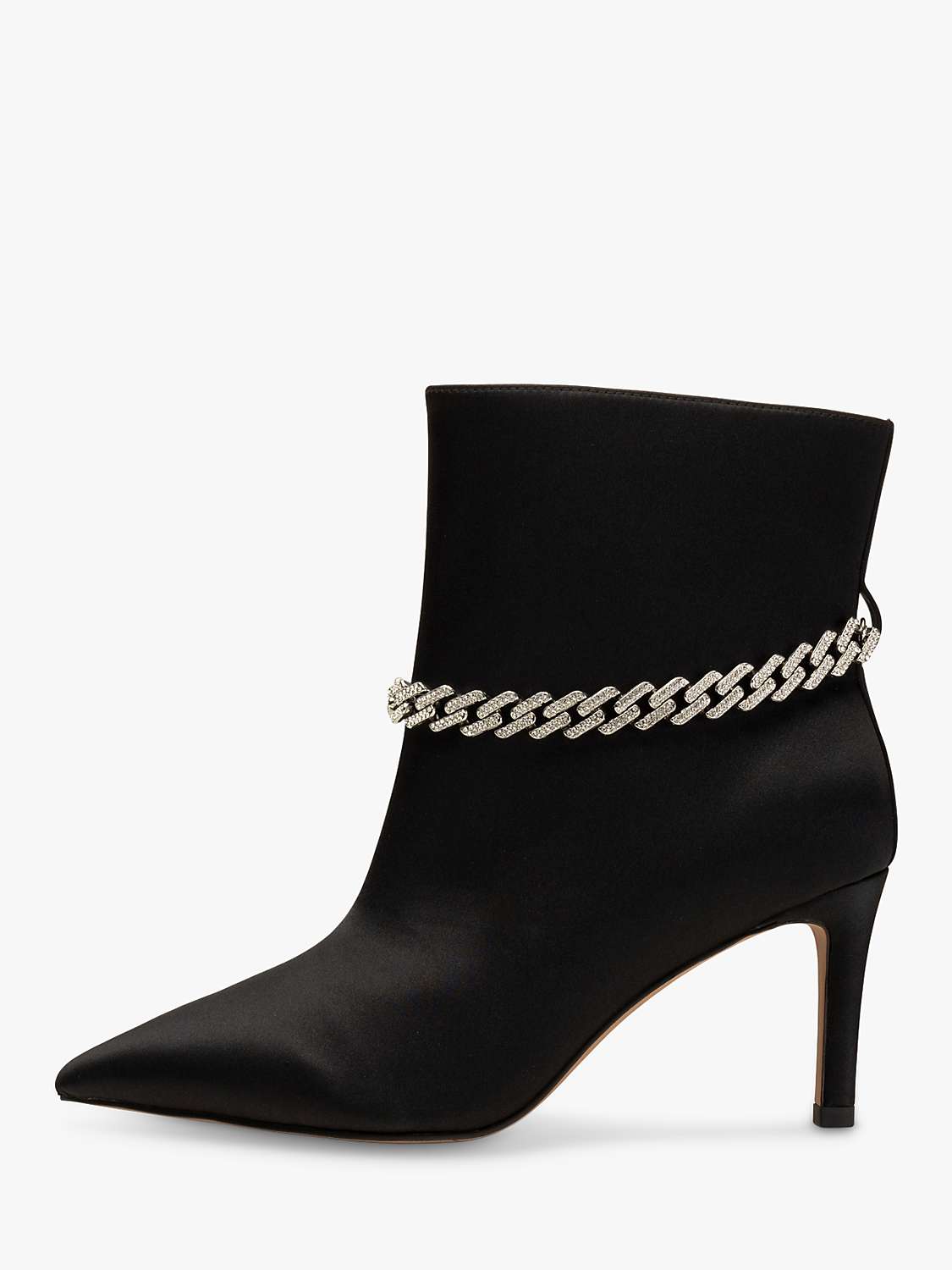 Buy SHOE THE BEAR Harper Satin Chain Ankle Boots, Black Online at johnlewis.com