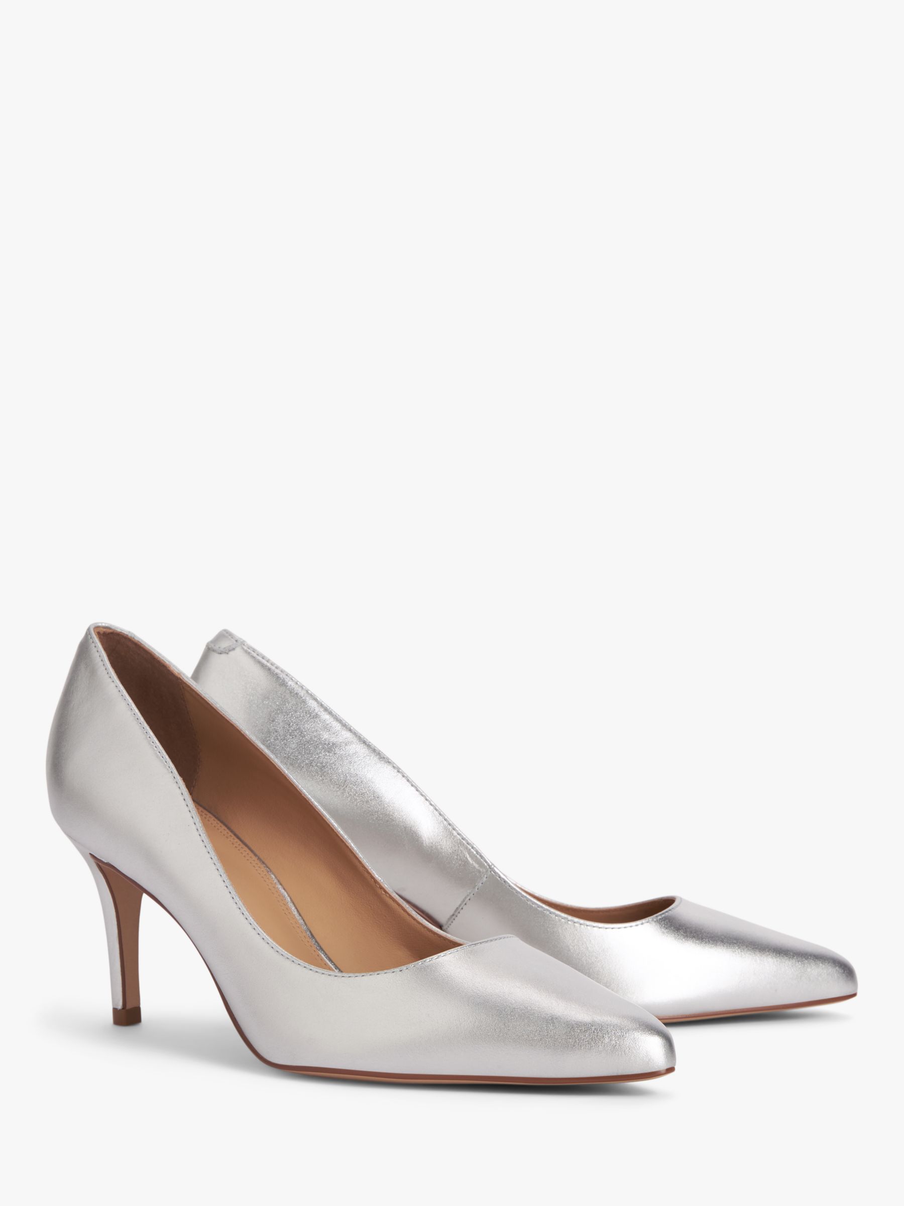 John Lewis Blessing Leather Stiletto Heel Pointed Toe Court Shoes
