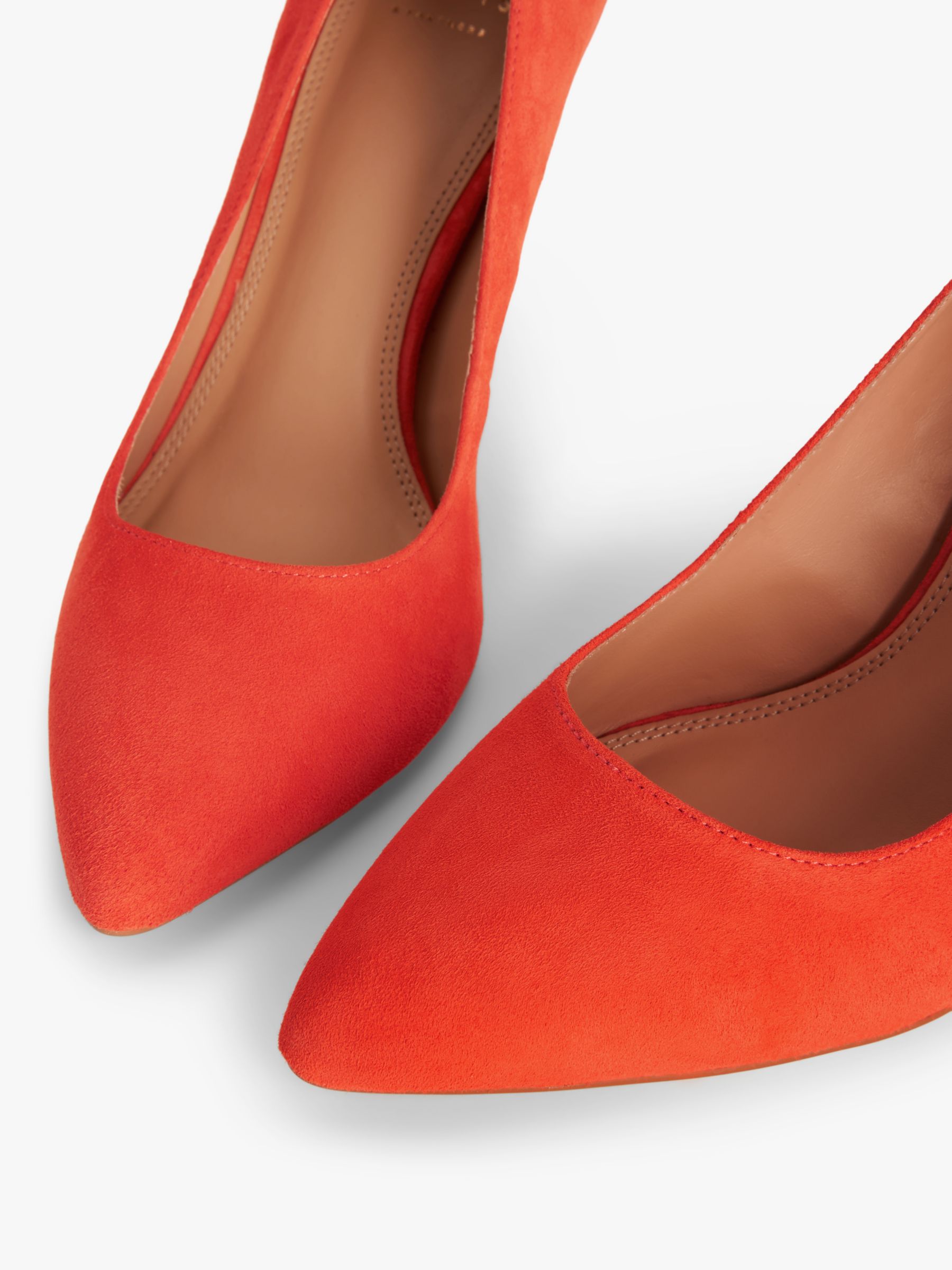 Orange suede sale court shoes