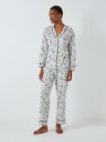 John Lewis Juliette Star Shirt Pyjama Set, Grey