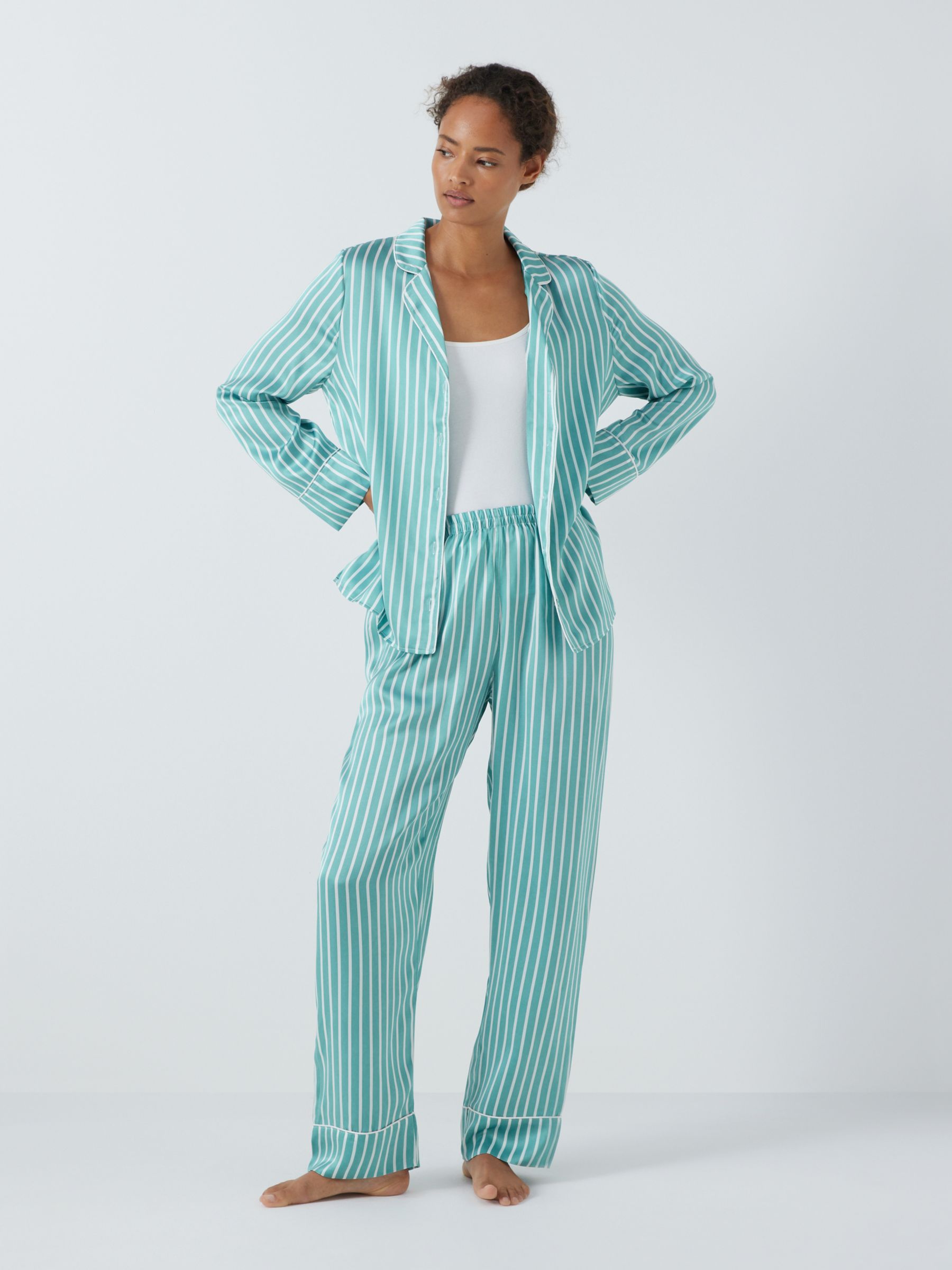 Silk stripe pyjamas hot sale