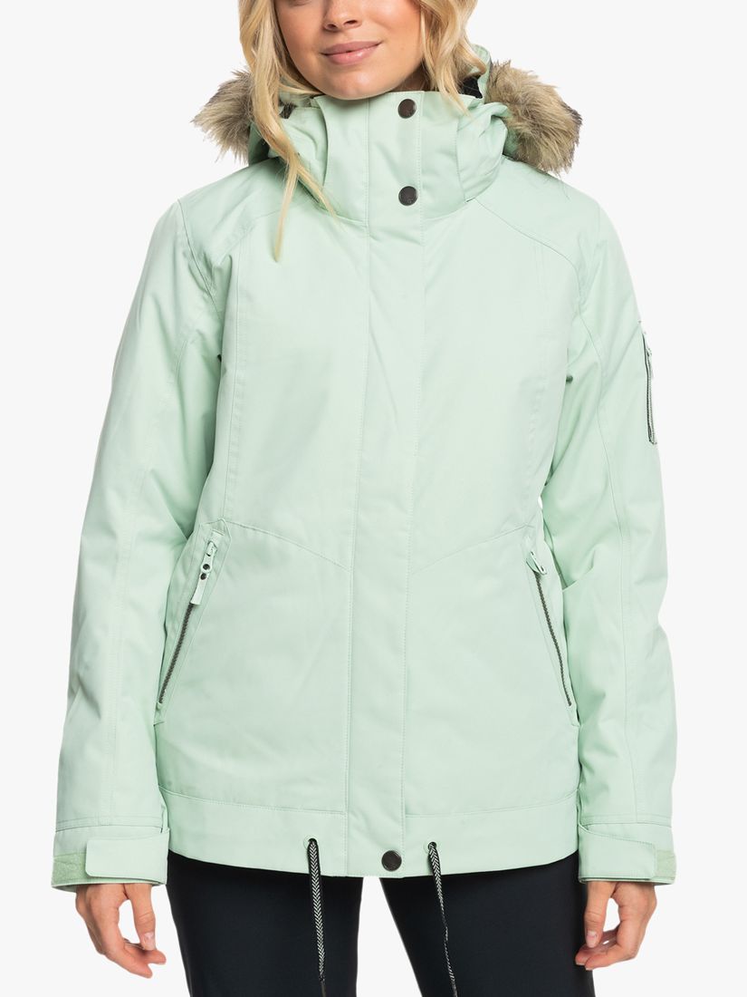 Roxy Meade Waterproof Snow Jacket, Cameo Green at John Lewis & Partners