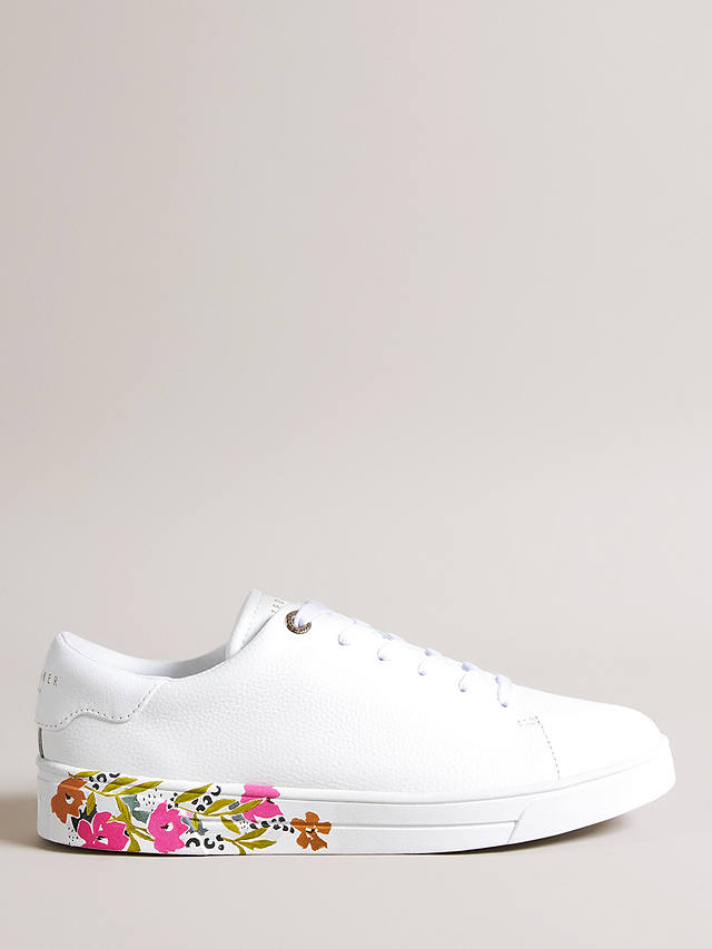 Ted Baker Sheliie Leather Floral Sole Trainers at John Lewis & Partners