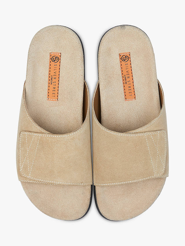 Silver Street London Ealing Suede Slippers, Sand