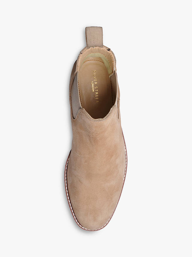 Silver Street London San Diego Suede Chelsea Boots, Sand
