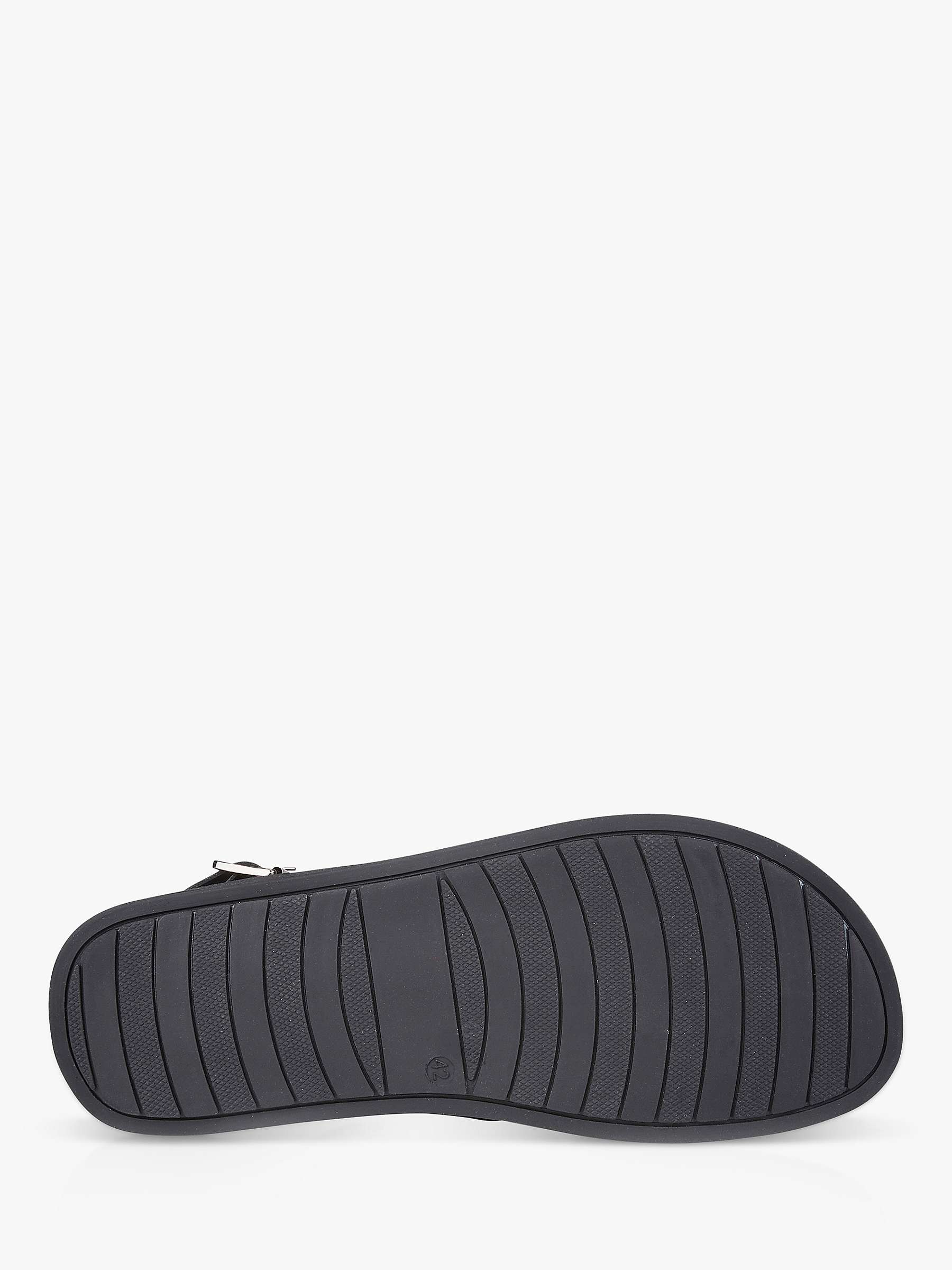 Buy Silver Street London Croydon Leather Sandals, Black Online at johnlewis.com