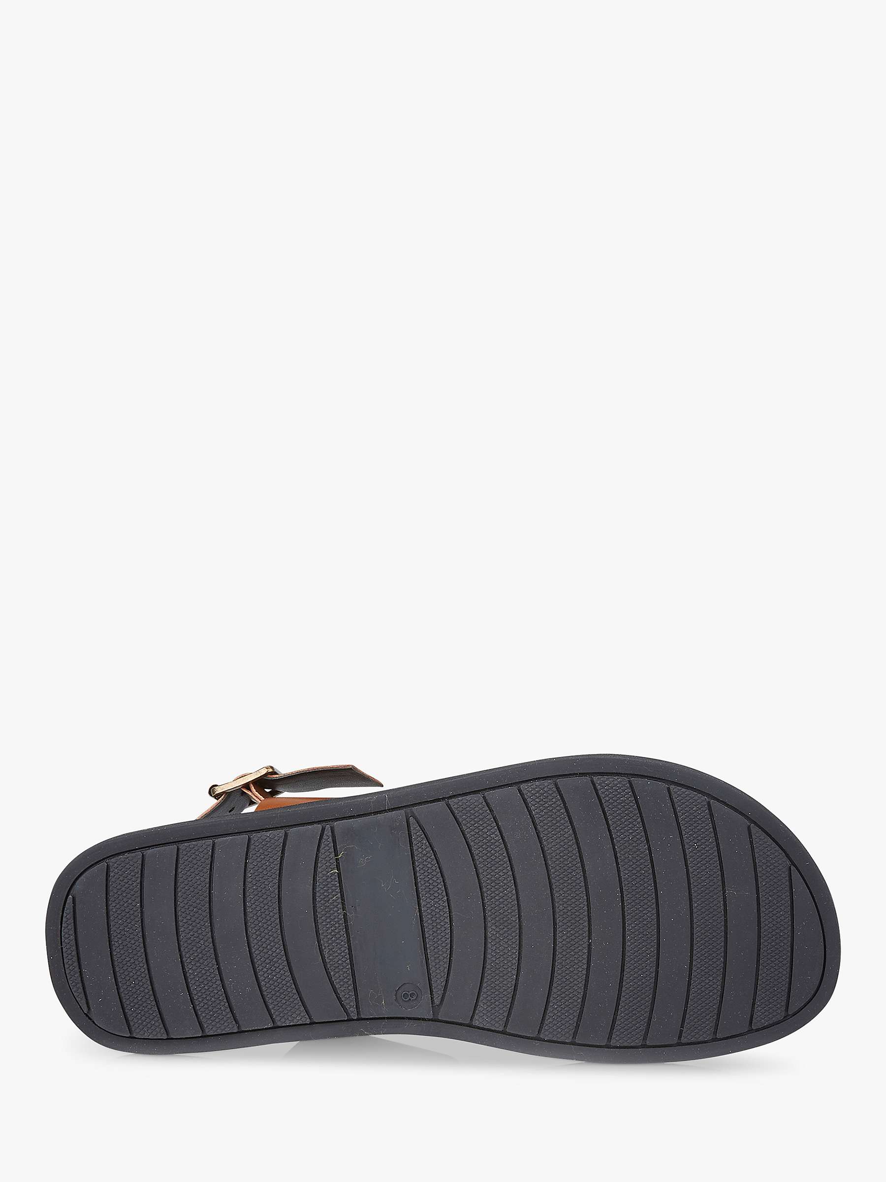 Buy Silver Street London Mitcham Leather Sandals, Black/Tan Online at johnlewis.com