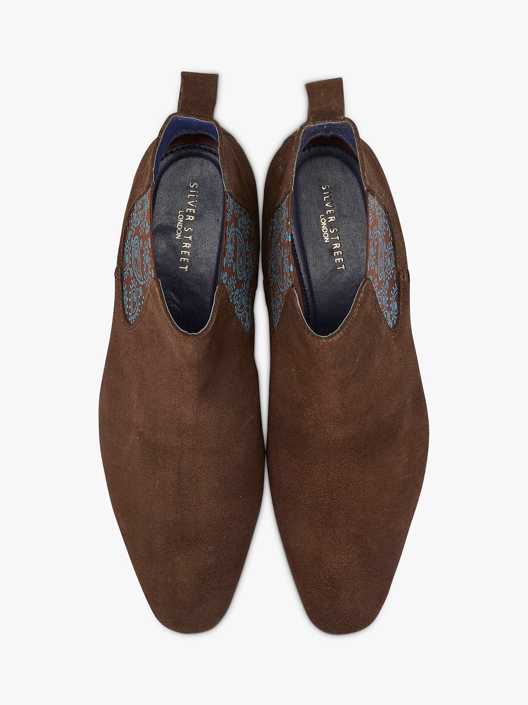 Buy Silver Street London Carnaby Suede Chelsea Boots, Brown Online at johnlewis.com