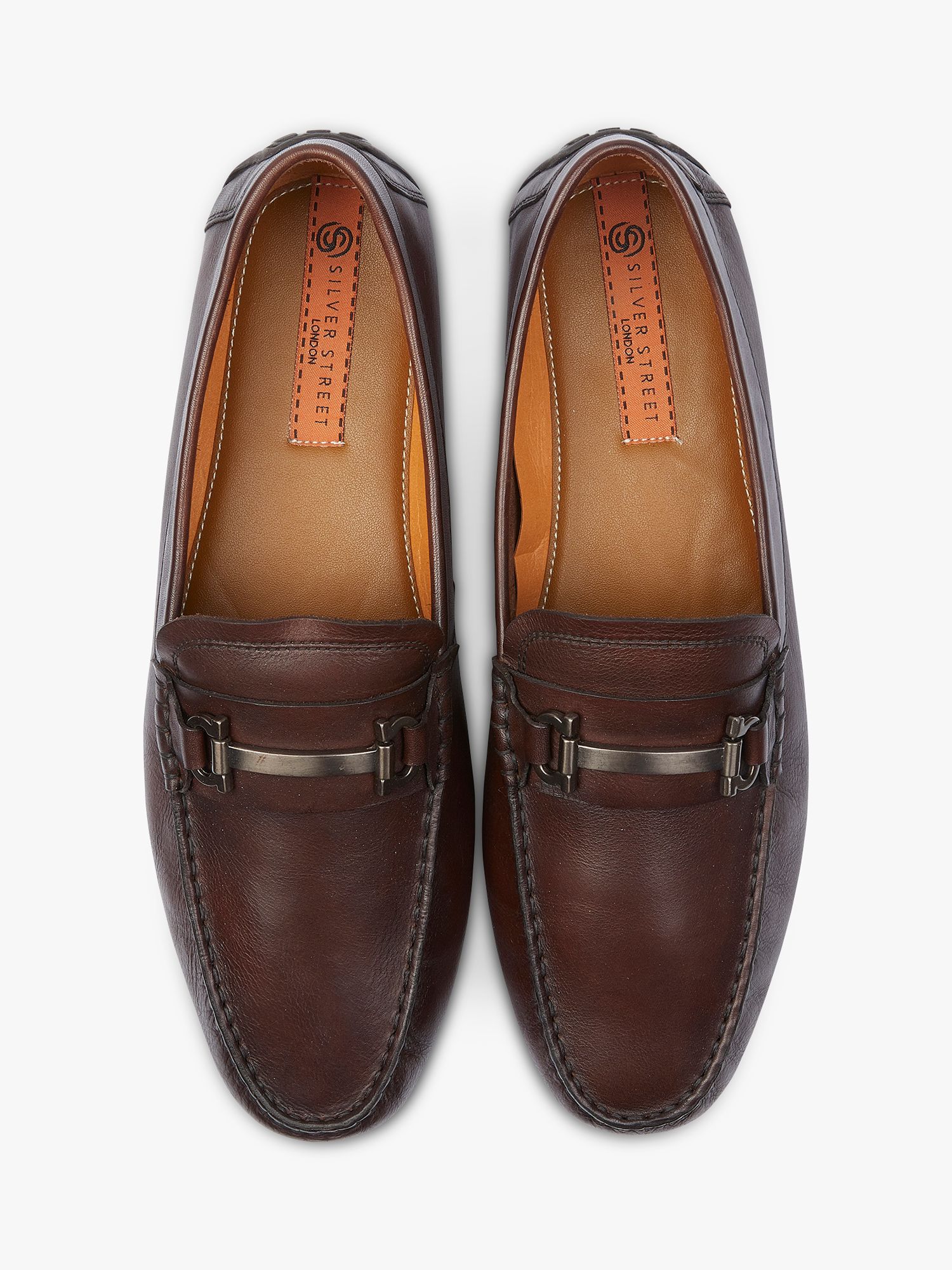 Silver Street London Austin Loafers, Brown at John Lewis & Partners