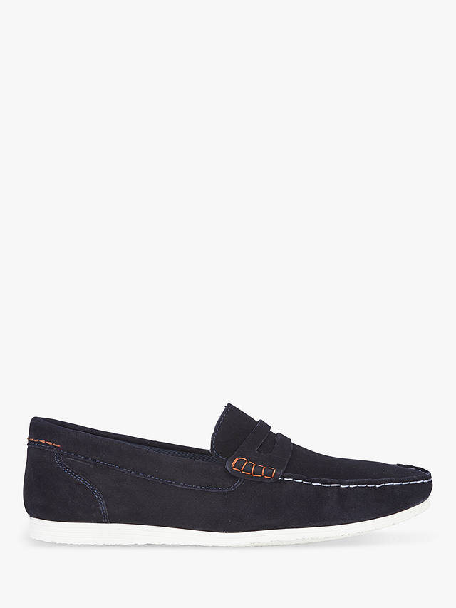 Silver Street London Stanhope Suede Loafers, Navy