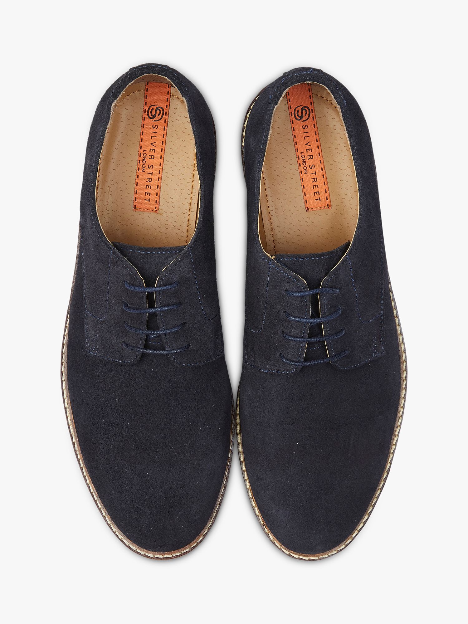 Silver Street London Sydenham Suede Brogues, Navy