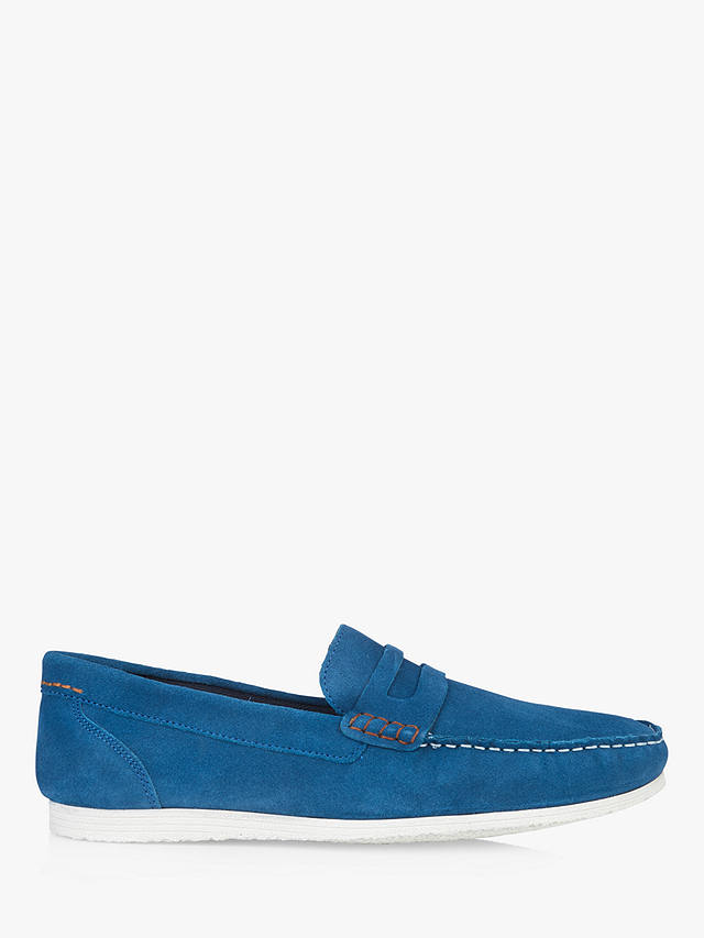 Silver Street London Stanhope Suede Loafers, Victoria Blue