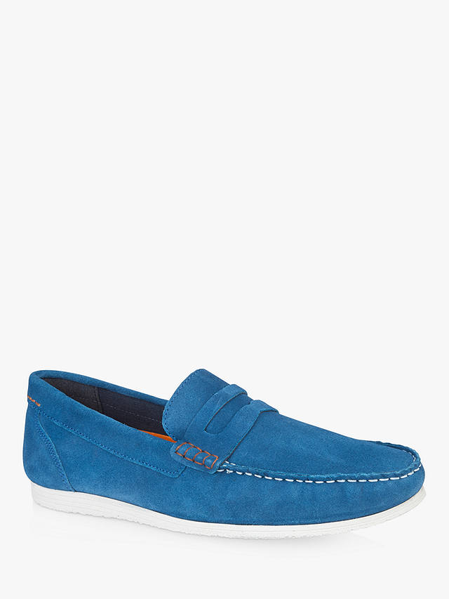 Silver Street London Stanhope Suede Loafers, Victoria Blue