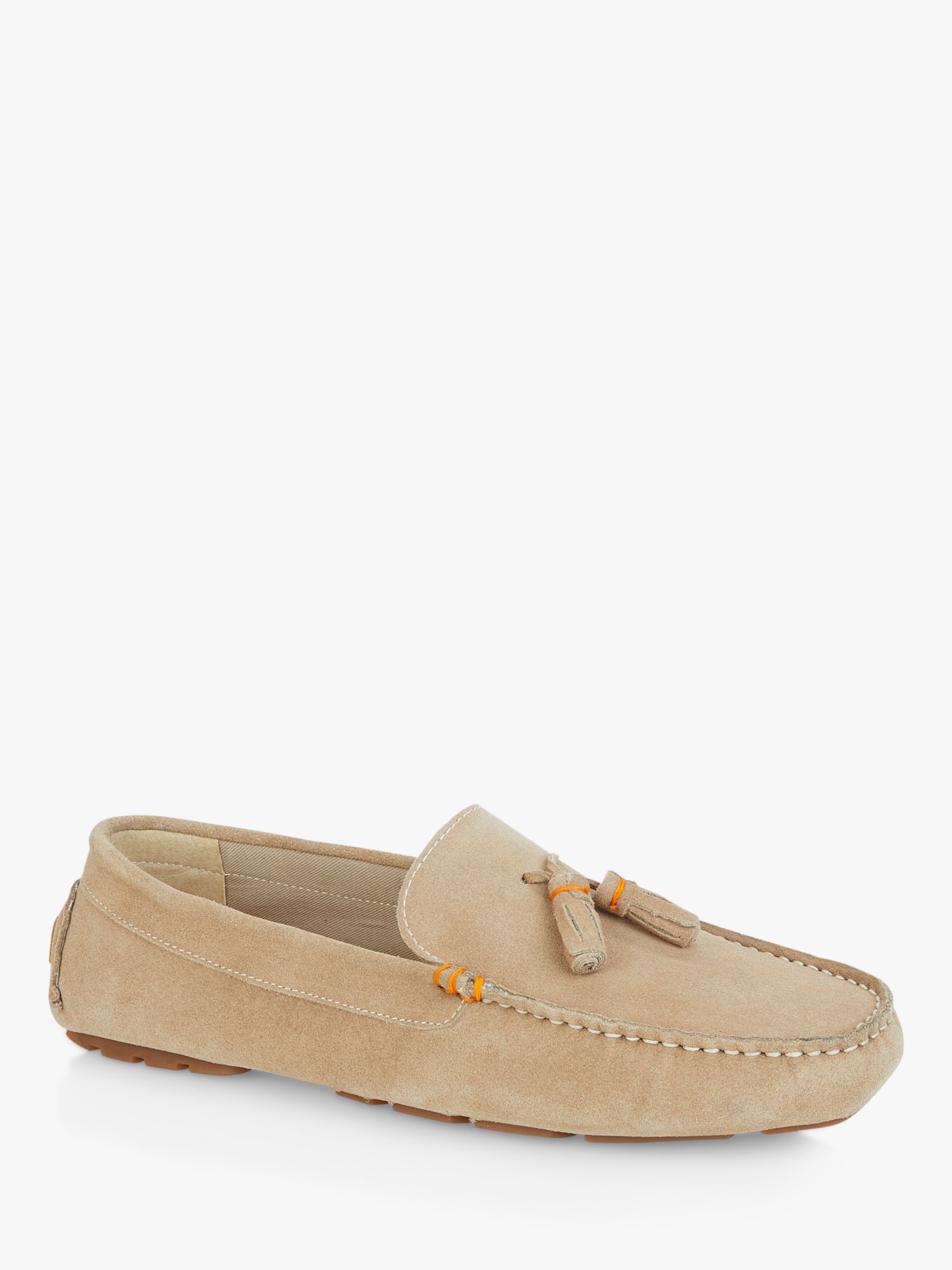 Silver Street London Jackson Suede Loafers, Sand, 7