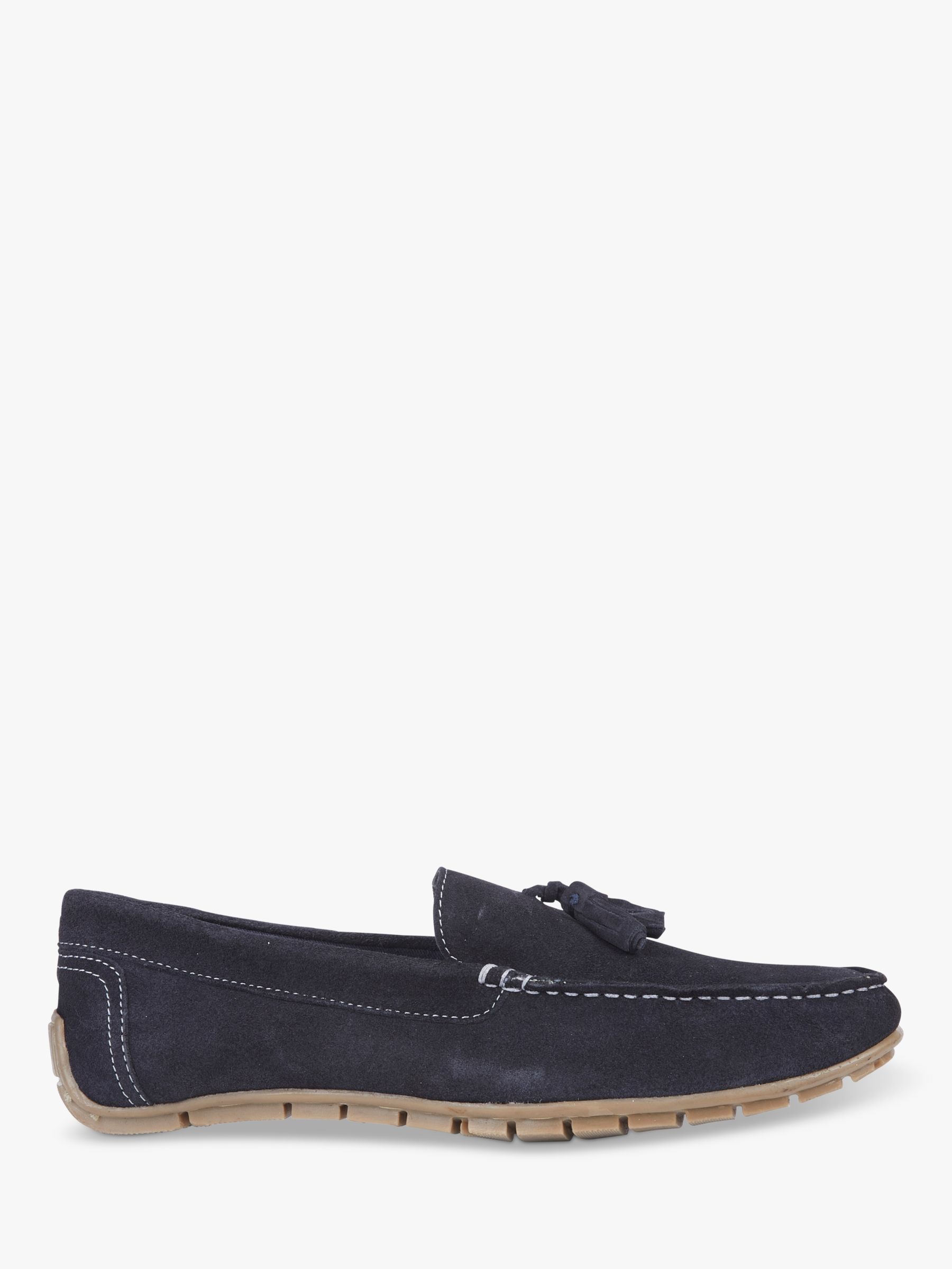 Silver Street London Monza Suede Loafers, Navy at John Lewis & Partners