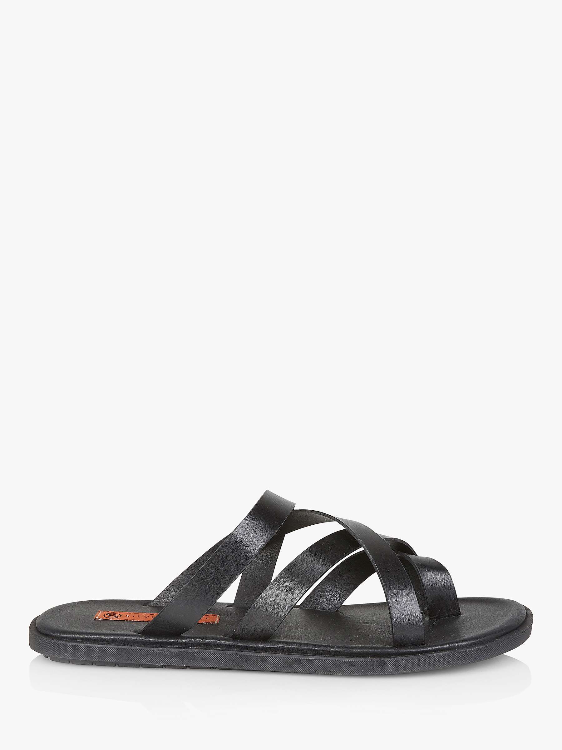 Buy Silver Street London Crouchend Leather Sandals, Black Online at johnlewis.com