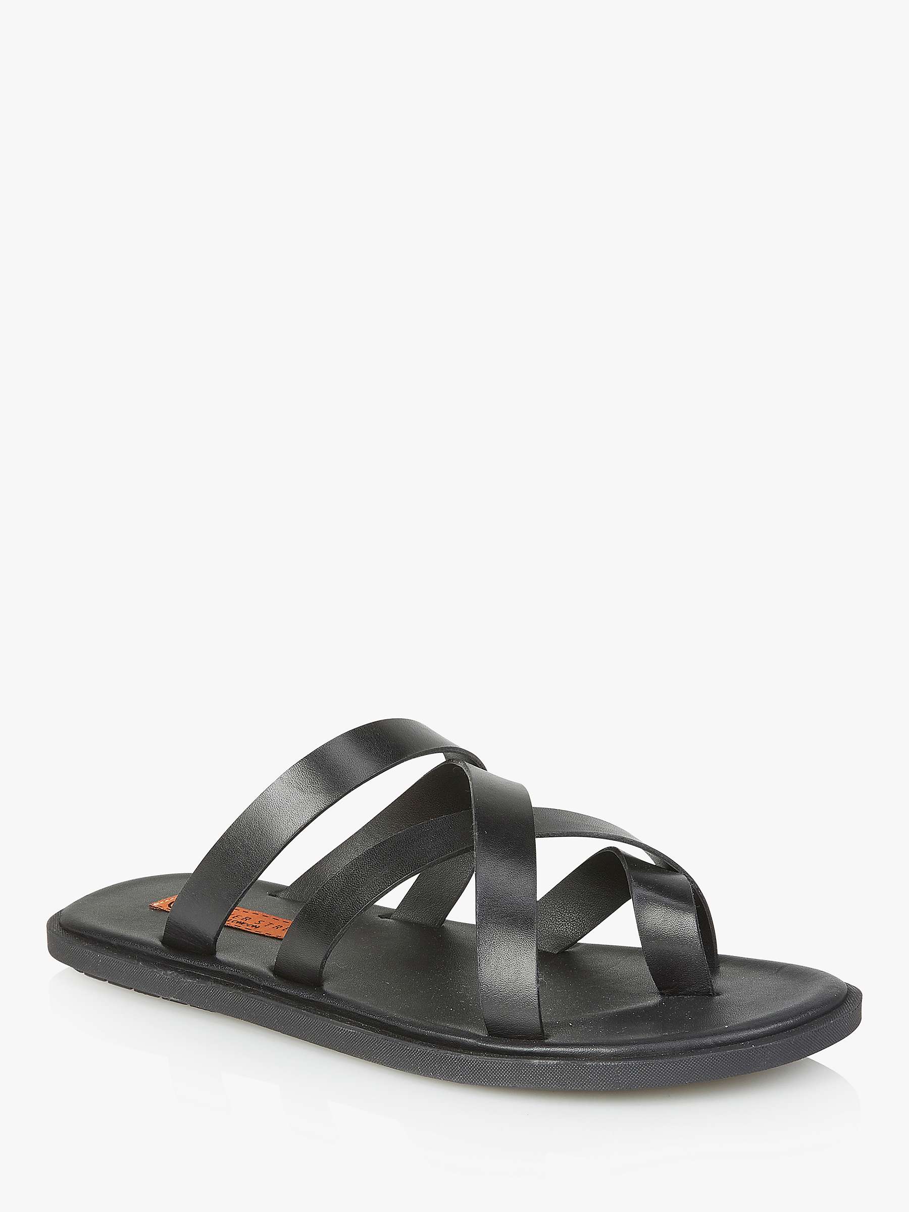 Buy Silver Street London Crouchend Leather Sandals, Black Online at johnlewis.com