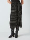 AND/OR Amy Metallic Stripe Skirt, Black