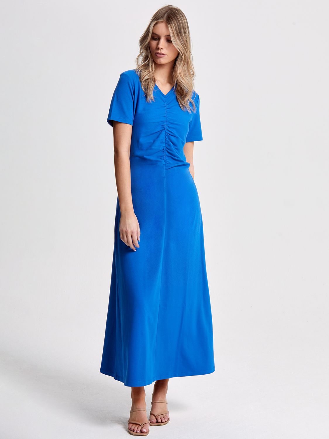 Helen McAlinden Finnley Ruched Jersey Dress, Cobalt Blue