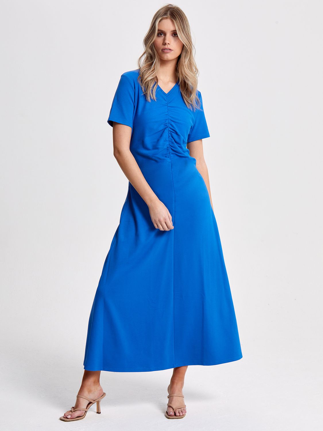 Helen McAlinden Finnley Ruched Jersey Dress, Cobalt Blue, S