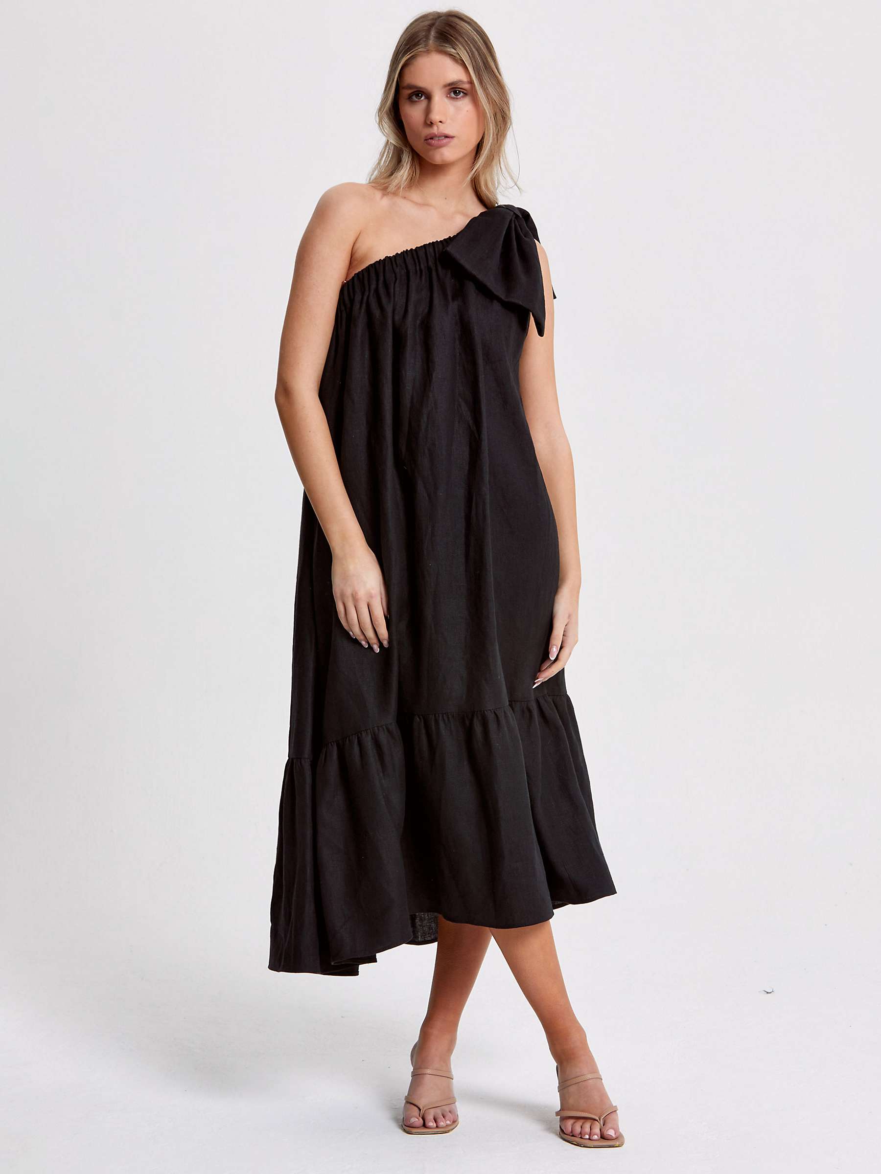 Buy Helen McAlinden Steph Bow Dress, Black Online at johnlewis.com