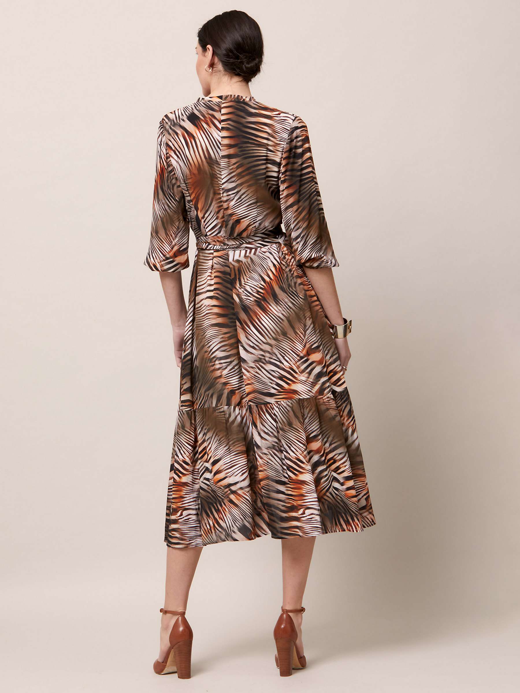 Buy Helen McAlinden Beverly Zebra Print Midi Dress, Brown/Multi Online at johnlewis.com
