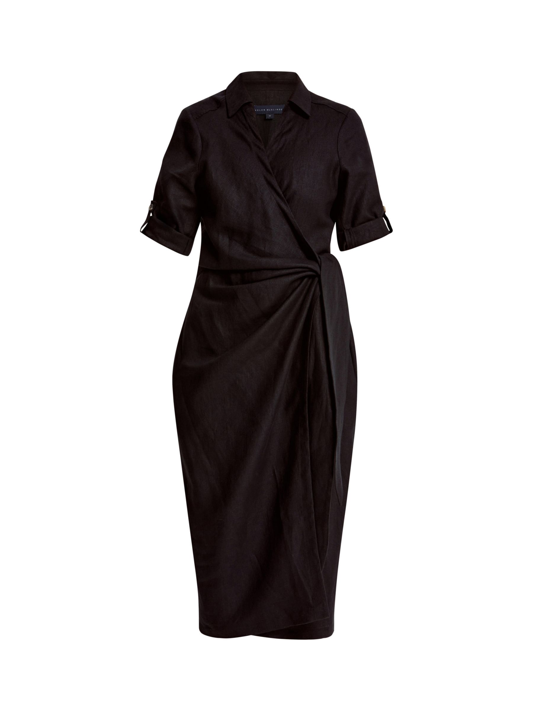 Helen McAlinden Leonne Wrap Midi Dress, Black, S