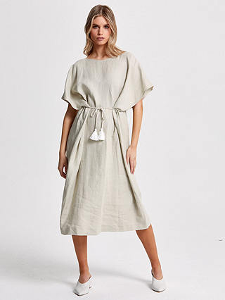 Helen McAlinden Kehlani Plain Linen Dress, Oatmeal