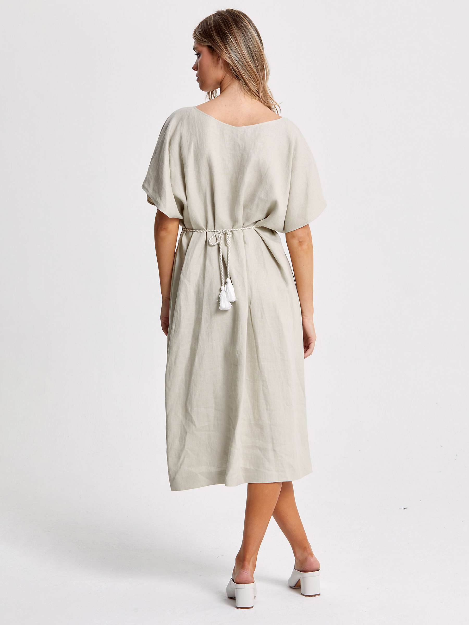 Buy Helen McAlinden Kehlani Plain Linen Dress, Oatmeal Online at johnlewis.com