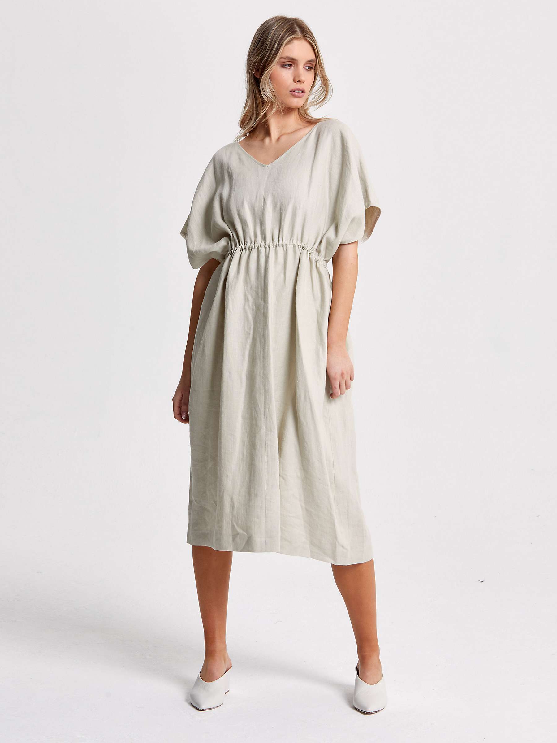 Buy Helen McAlinden Kehlani Plain Linen Dress, Oatmeal Online at johnlewis.com