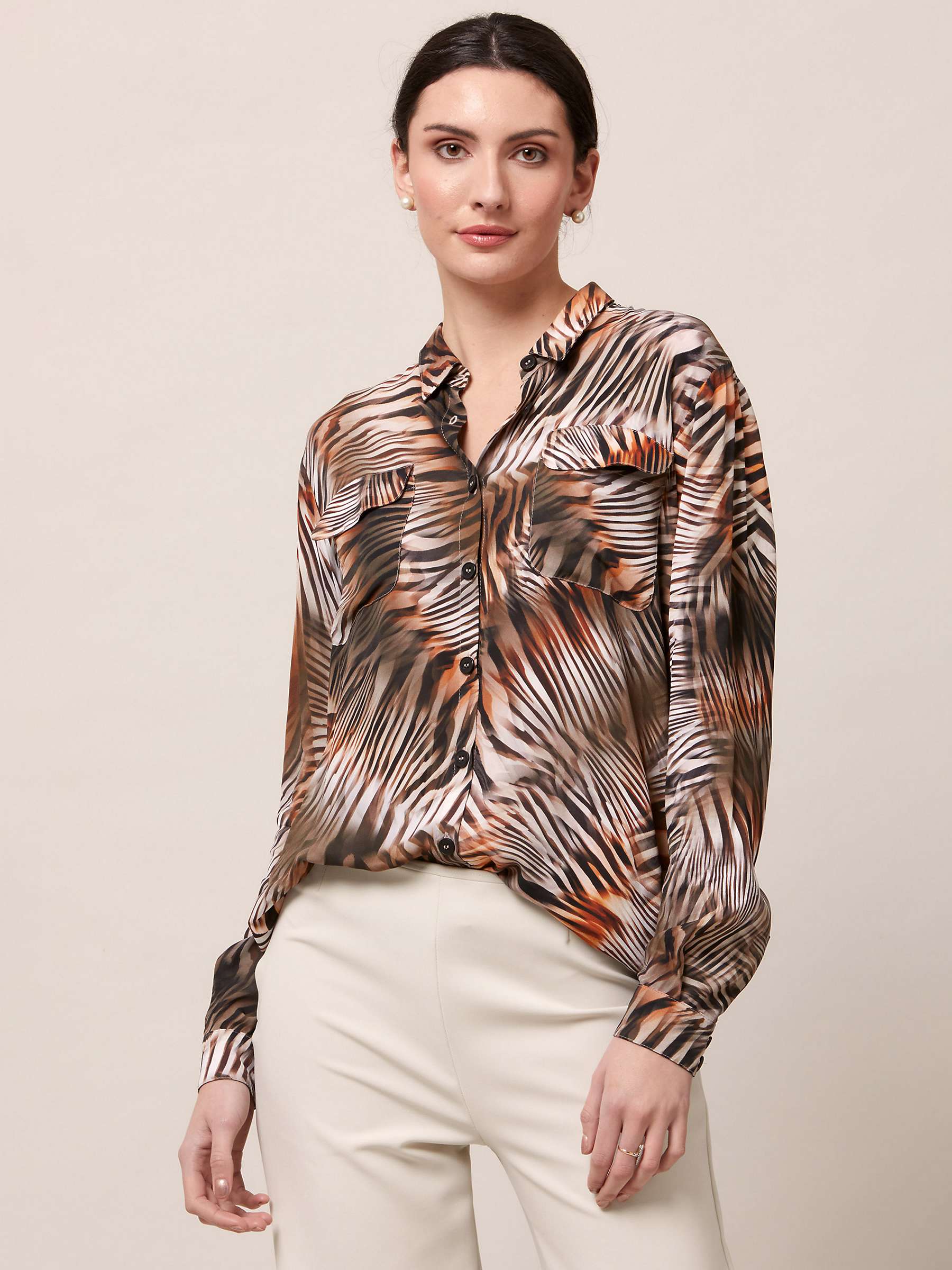 Buy Helen McAlinden Ella Zebra Print Utility Shirt, Multi Online at johnlewis.com