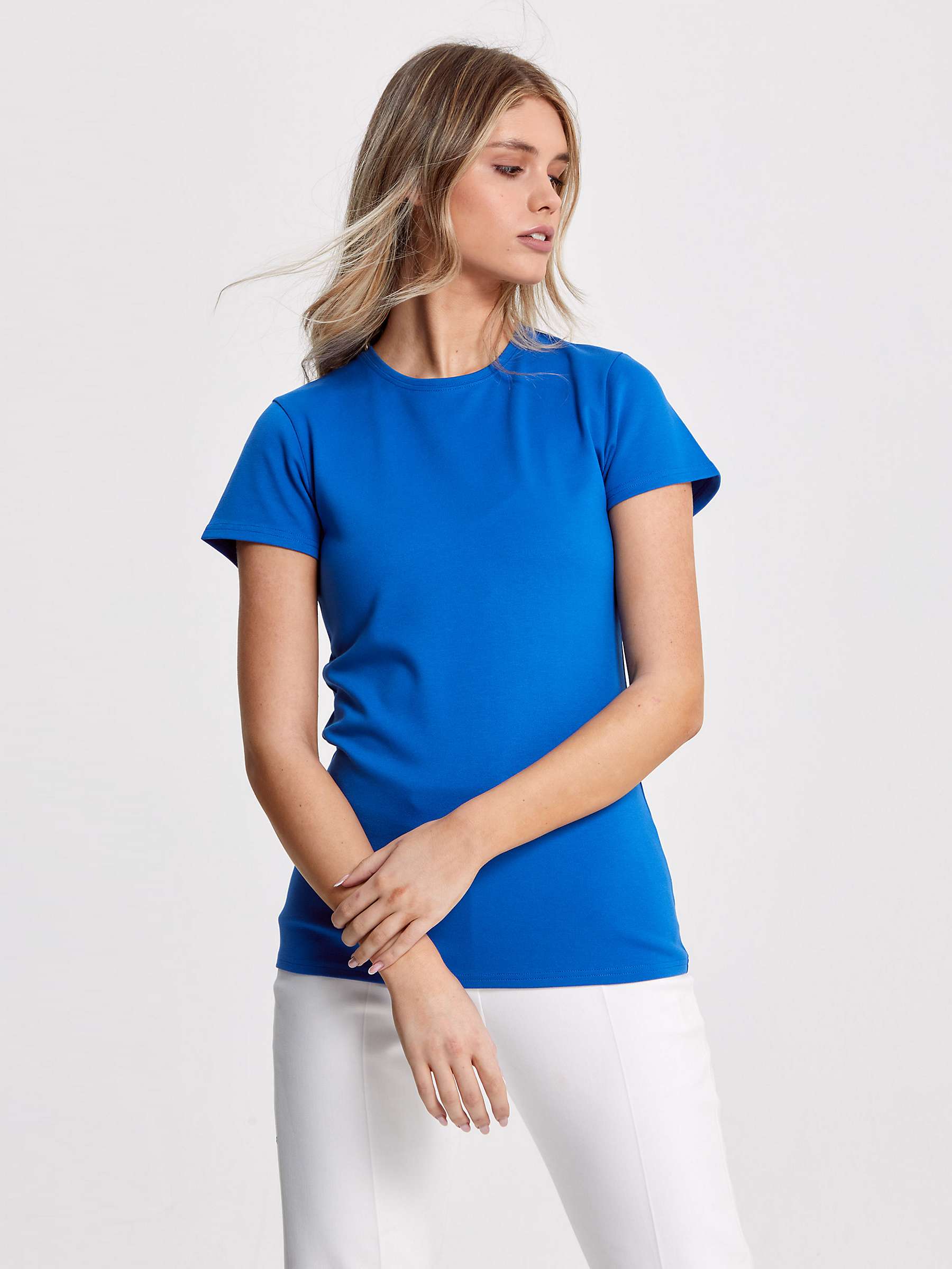 Buy Helen McAlinden Lori Stretch Jersey T-Shirt, Blue Online at johnlewis.com