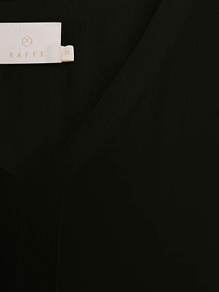 KAFFE Curve Amber V-Neck Long Sleeve Tunic, Black