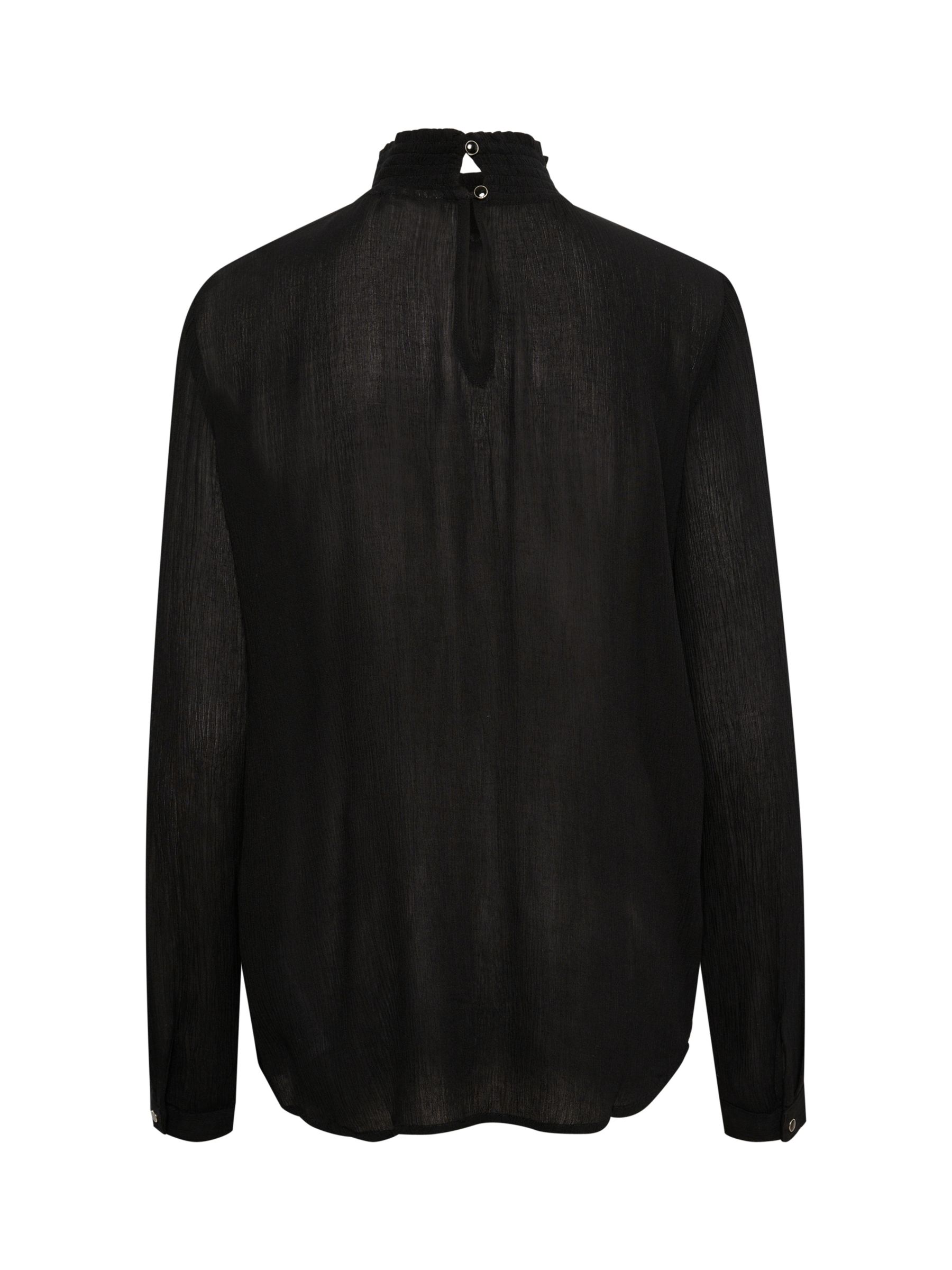 Buy KAFFE Trine Long Sleeve Blouse, Black Online at johnlewis.com