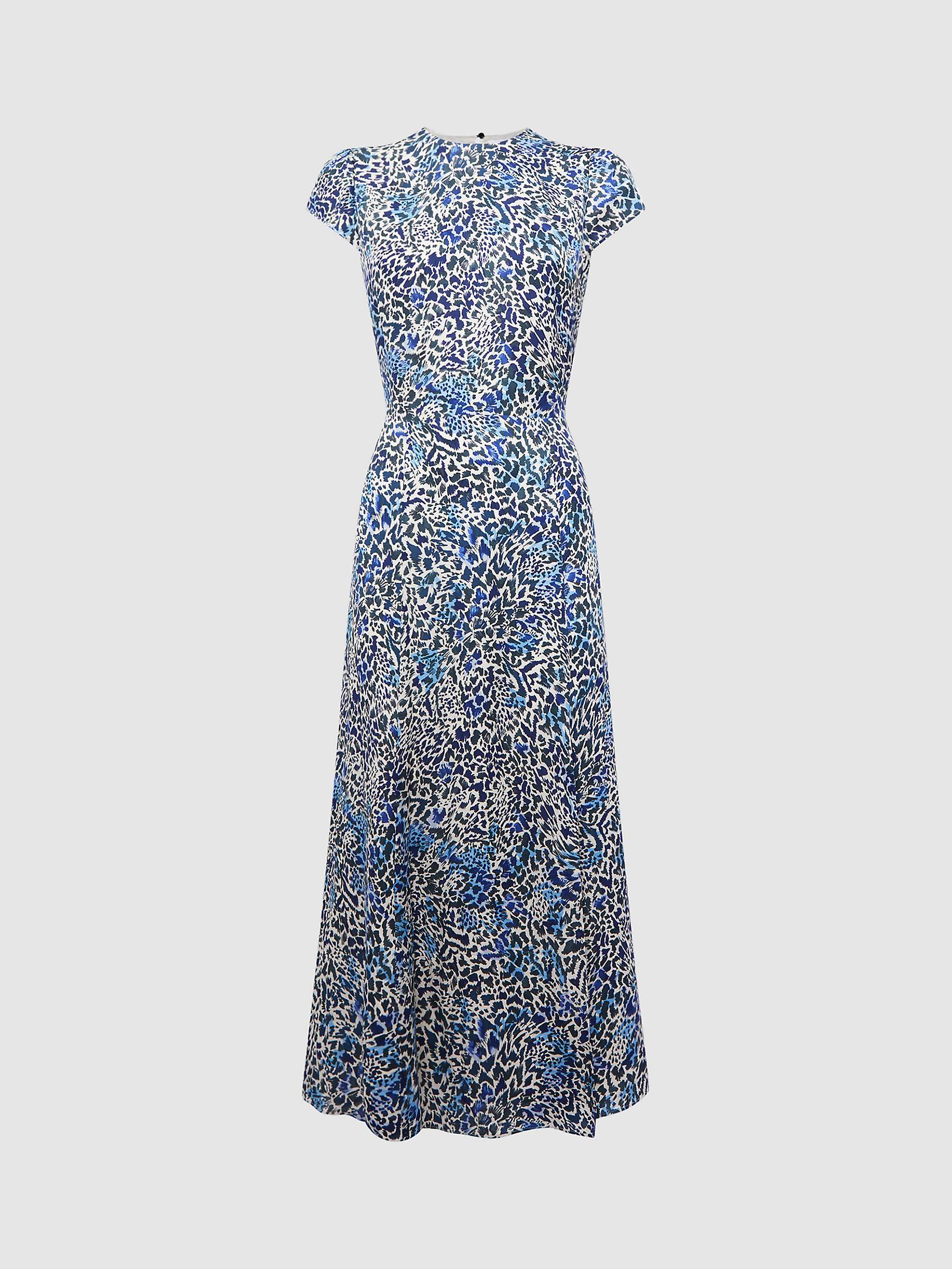 Reiss Livia Split Slip Midi Dress, Blue at John Lewis & Partners