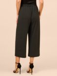 Adrianna Papell Wide Leg Cropped Trousers, Black/Ivory