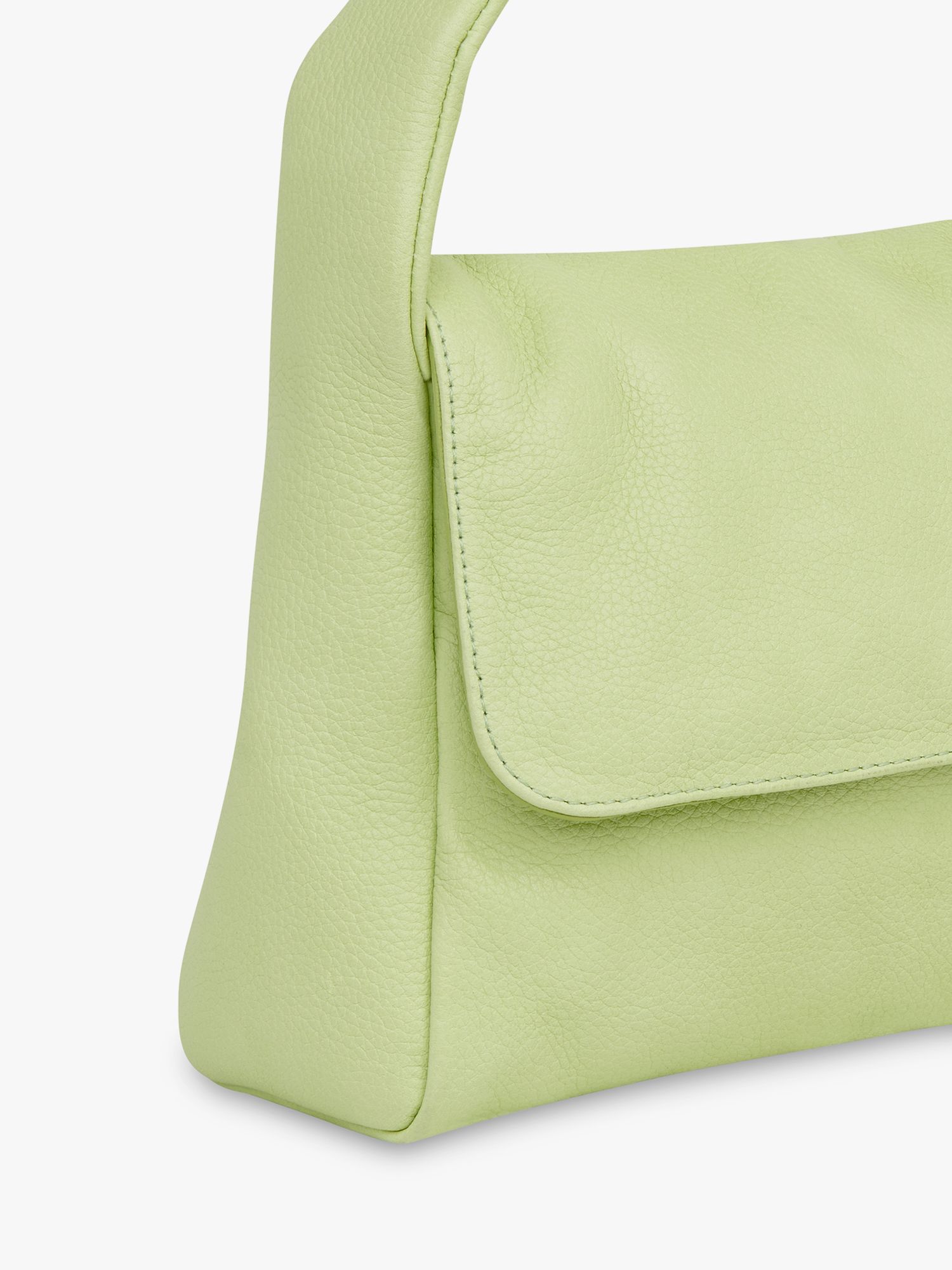 Whistles Brooke Puffy Leather Mini Bag, Lime, One Size
