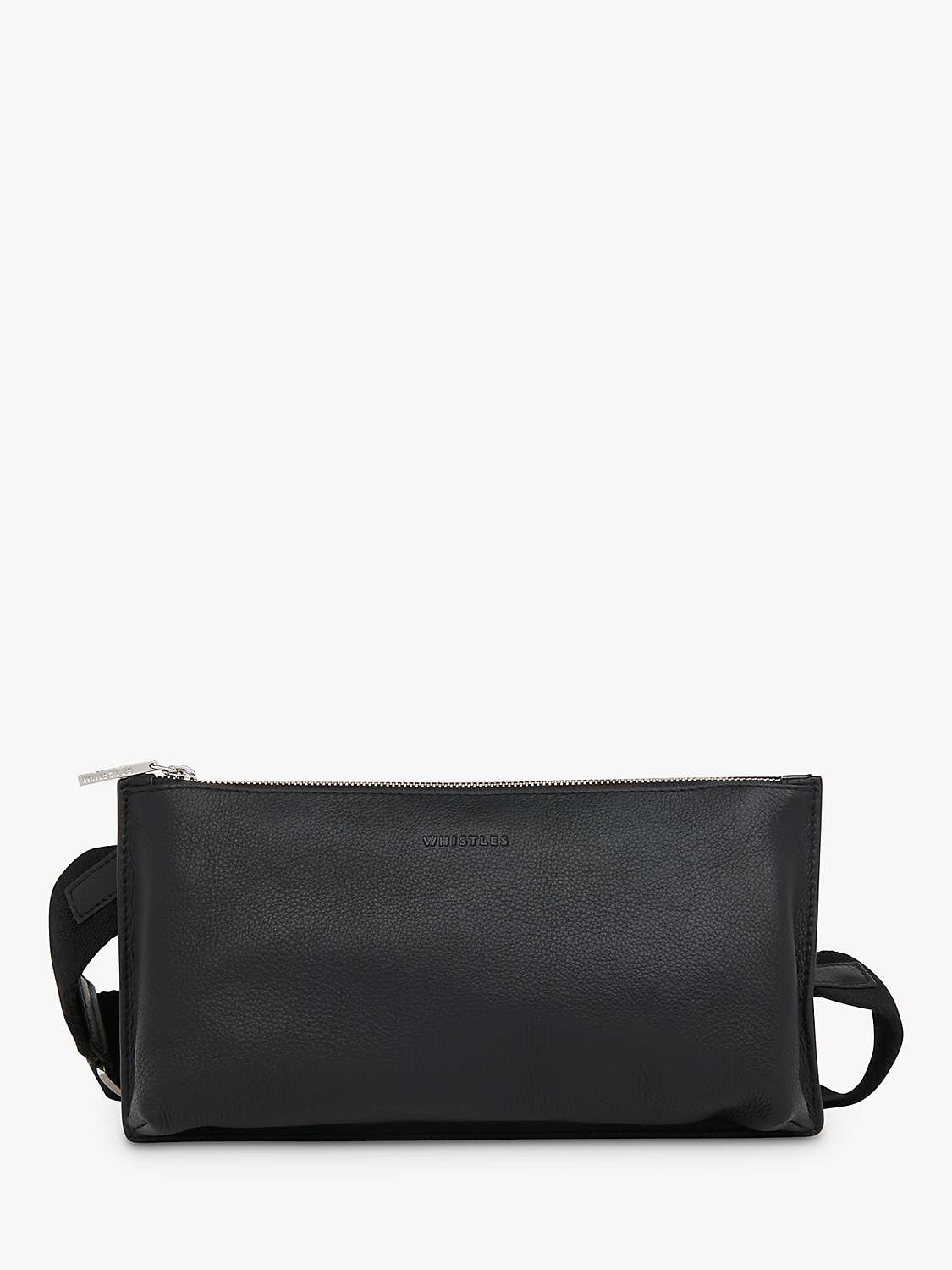 Buy Whistles Rae Flat Leather Double Pouch Bag Online at johnlewis.com