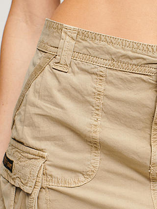 Superdry Utility Parachute Skirt, Stone Taupe Brown