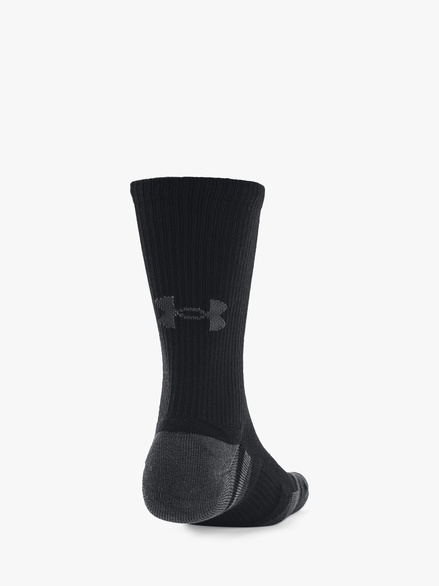 Buy Under Armour Performance Tech Crew Socks, Pack of 3, Blacka/Jet Gray Online at johnlewis.com