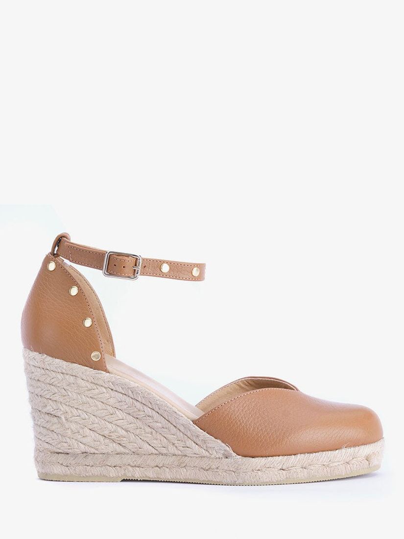 Mint Velvet Cheryl Leather Stud Espadrille Heel Sandals