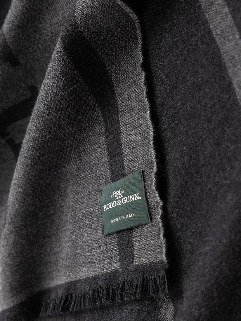 Rodd & Gunn Stadium 100% Wool Scarf, Grey at John Lewis & Partners