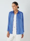 Rails Primrose Stripe Satin Shirt, Blue