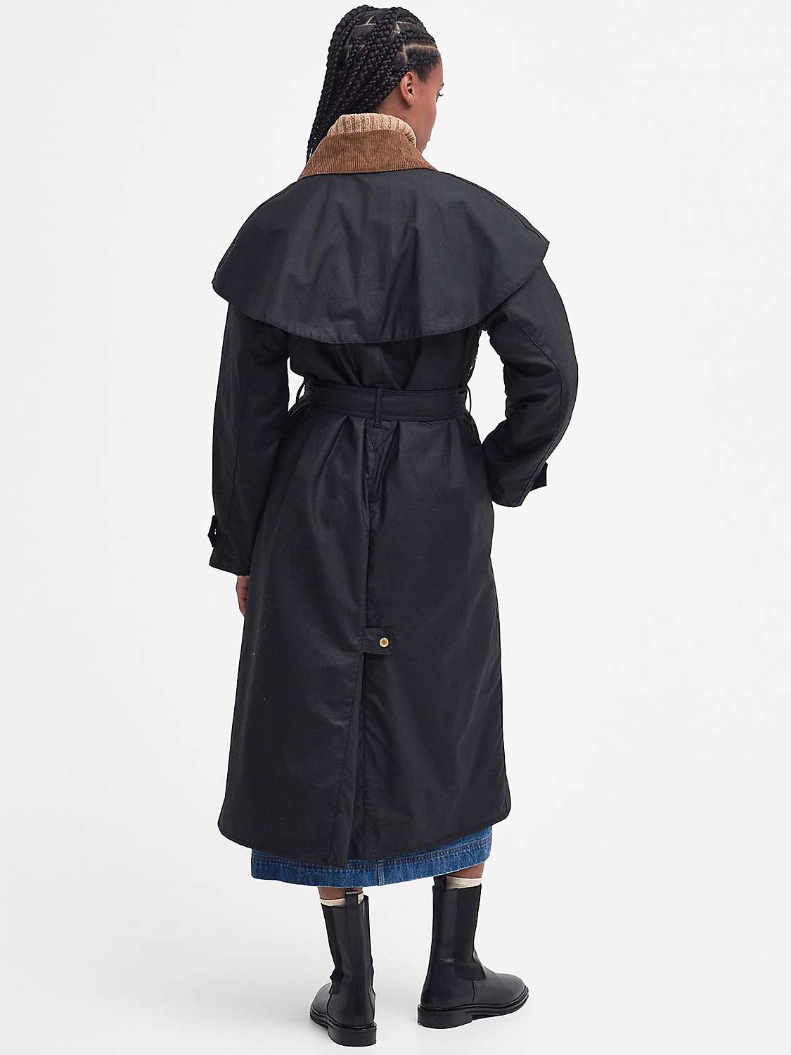 Buy Barbour Tomorrow's Archive Manderston Wax Trench Coat, Black Online at johnlewis.com