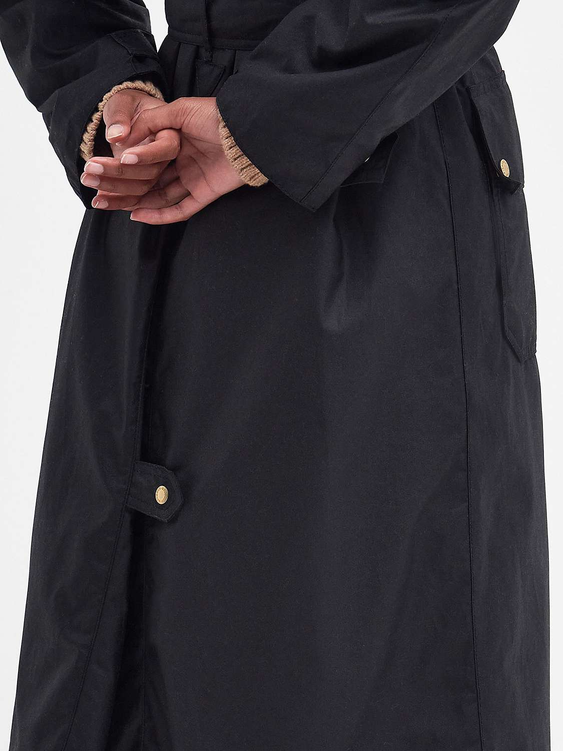 Buy Barbour Tomorrow's Archive Manderston Wax Trench Coat, Black Online at johnlewis.com