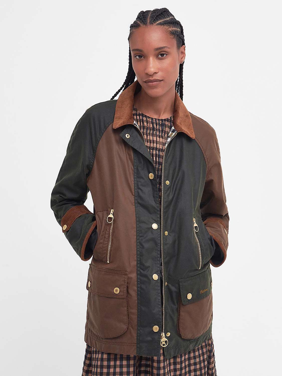 Barbour Tomorrow's Archive Arniston Waxed Jacket, Fern/Bark at John ...