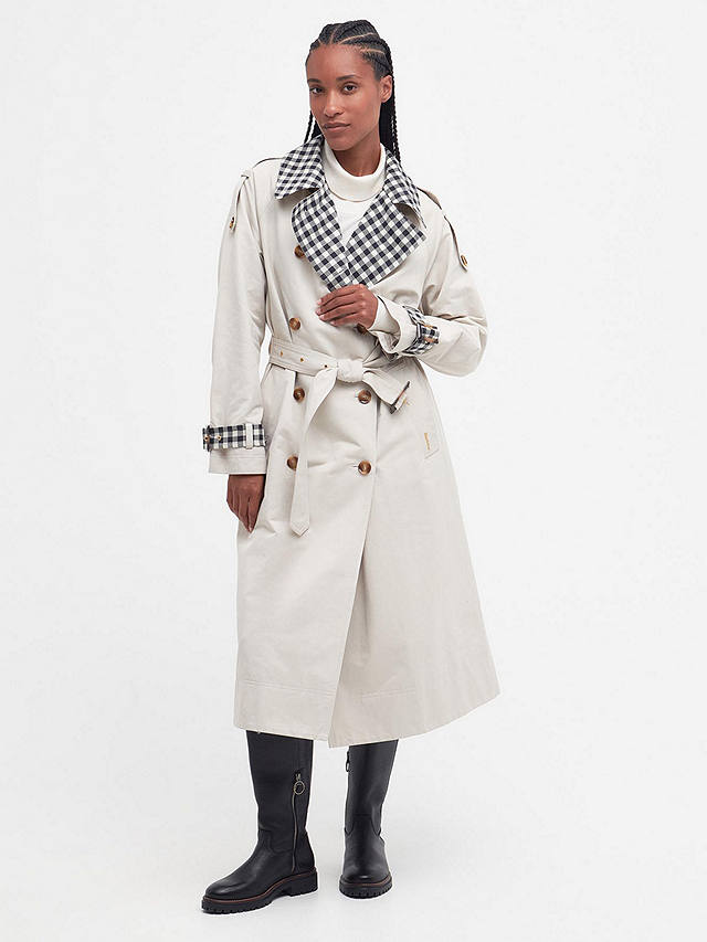 Barbour Tomorrow's Archive Blaire Showerproof Trench Coat, Blanc
