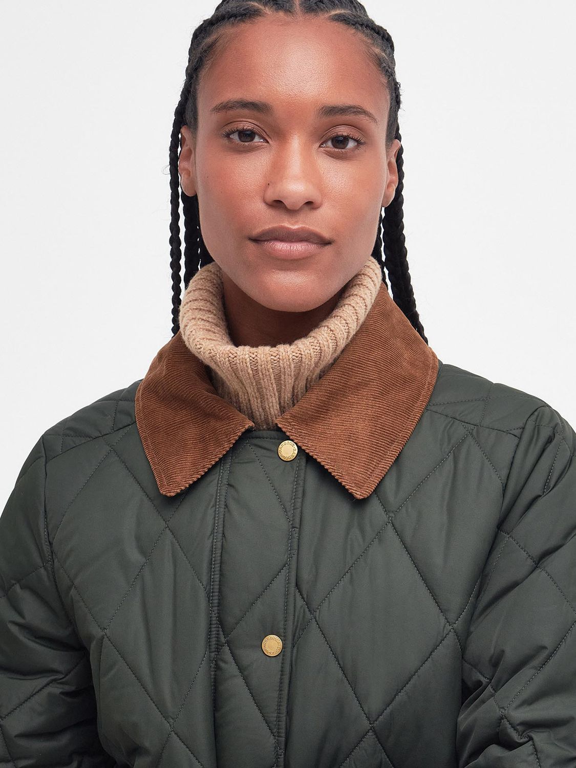 Barbour Tomorrow's Archive Dalmeny Quilted Coat, Sage at John Lewis ...