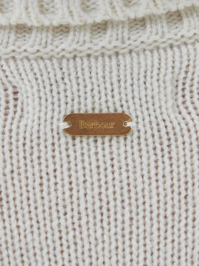 Barbour Patrisse Fair Isle Knitted Jumper, Antique White, 8